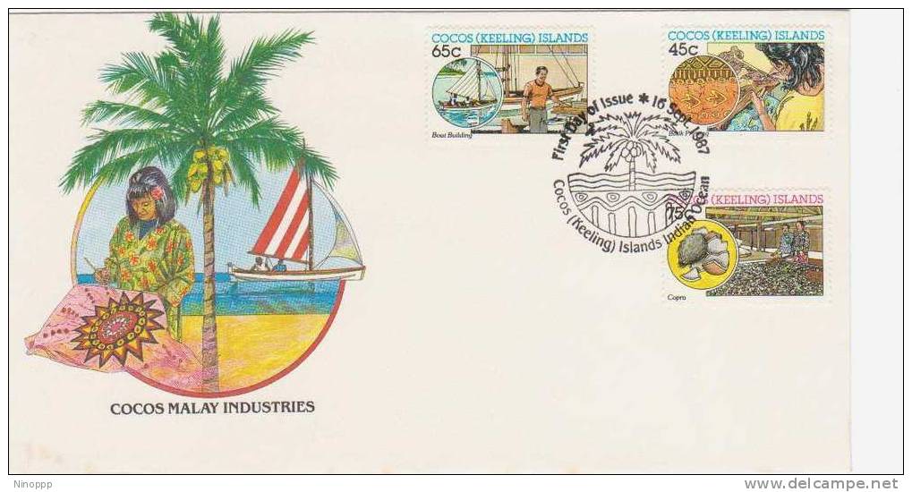 Cocos Islands  1987  Malay  Industries FDC - Cocos (Keeling) Islands