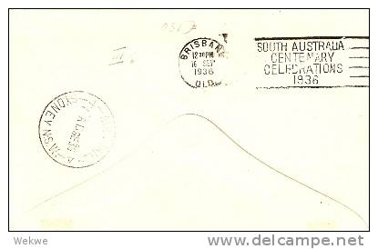 AUS286 / Erstflug Deniliquin-Brisbane1936. NUR 10 BRIEFE GEFLOGEN! - Lettres & Documents