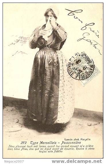 Marseille-13- RARE!!!!!!!! " La Poissonniére " Trés Belle Carte De 1905 - Marchés