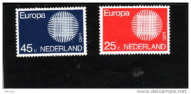 Pays-Bas 1970 -  Yv.no.914/5 Neufs** - 1970