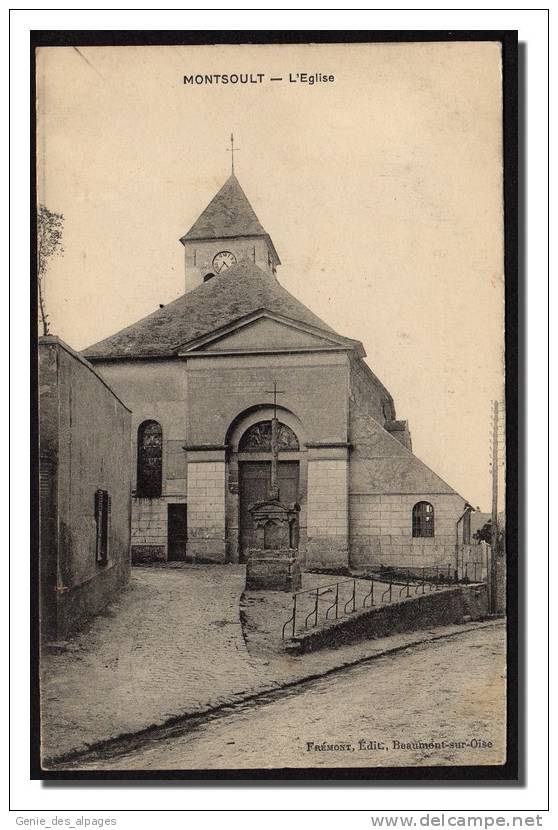 95 MONTSOULT, L'église, Ed Fremont, Dos Vierge - Montsoult