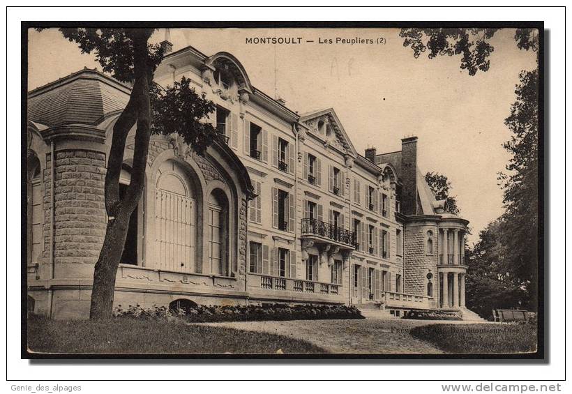 95 MONTSOULT, Les Peupliers, Façade, Ed Frémont, Dos Div.vierge, Tache Au Dos - Montsoult