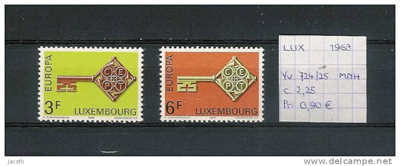 Luxembourg 1968 - Yv. 724/25 Postfris/neuf/MNH - Ongebruikt