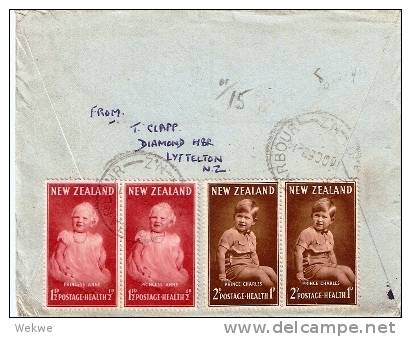 NZ079 / Healthmarken 1952.Attraktive Frankatur,Indien - Covers & Documents