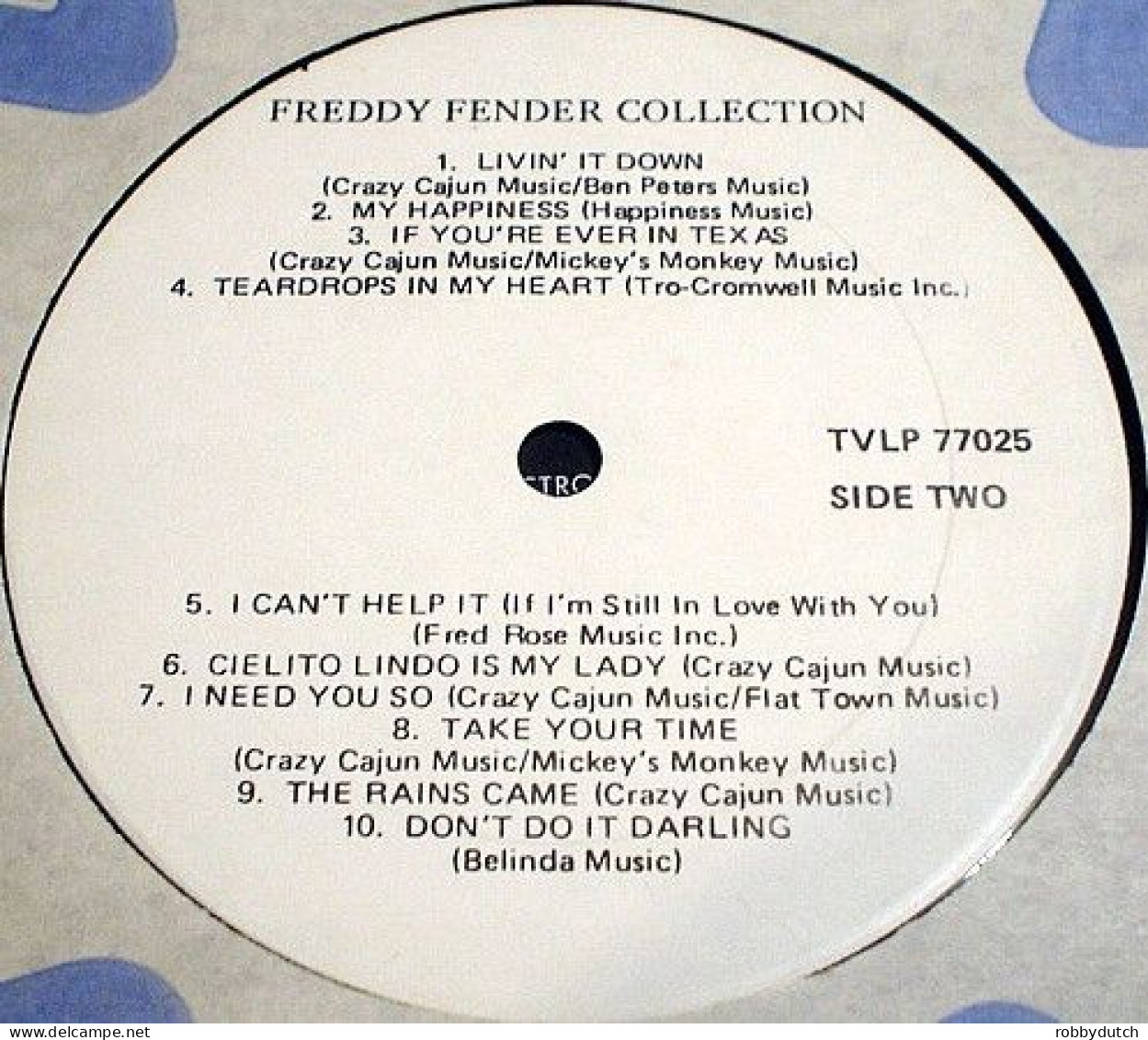 * LP * THE FREDDY FENDER COLLECTION (20 Greatest Hits) (Canada 1977 Ex-!!!) - Country & Folk