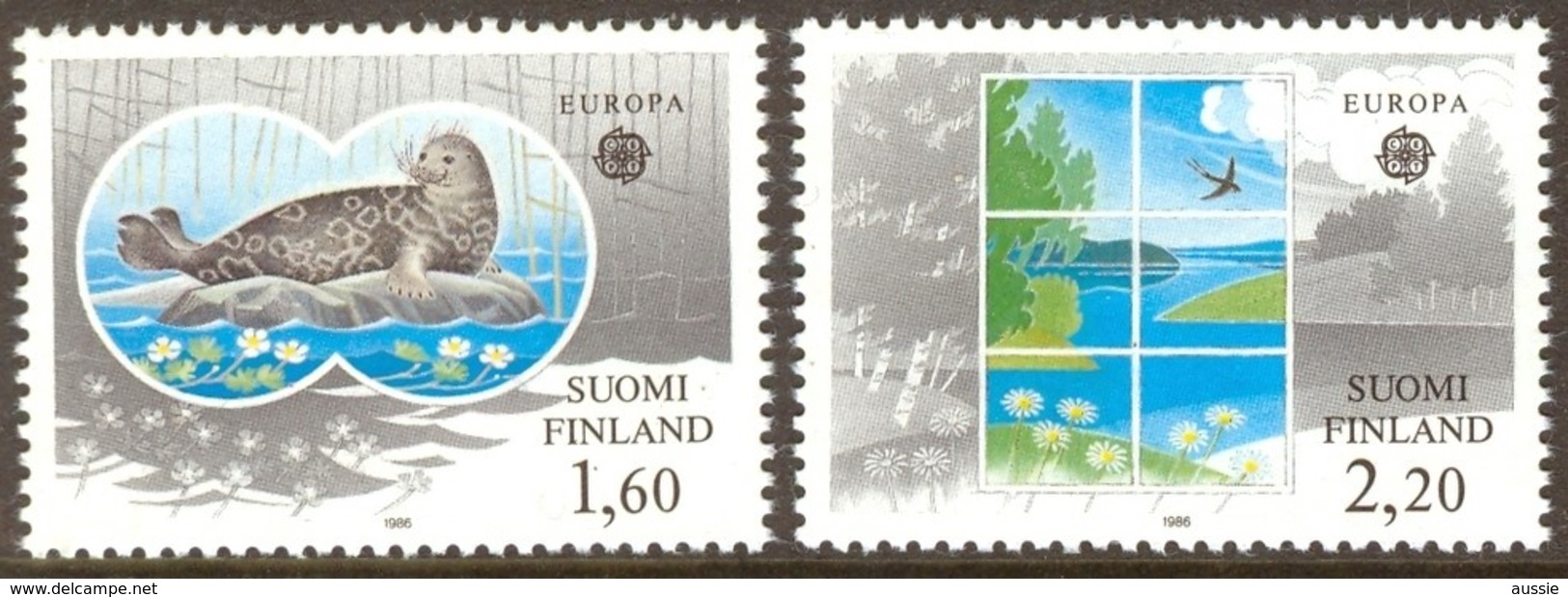 Cept 1986 Finlande Finland Suomi Yvertn°  949-50 *** MNH Cote 10 Euro Faune - 1986