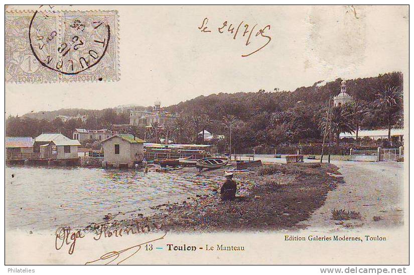 ENVIRON DE TOULON  LE MANTEAU  1903 - Tamaris