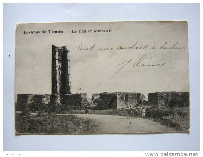 CPA Env. De TLEMCEN - Tour De Mansourah - 1903 - Tlemcen