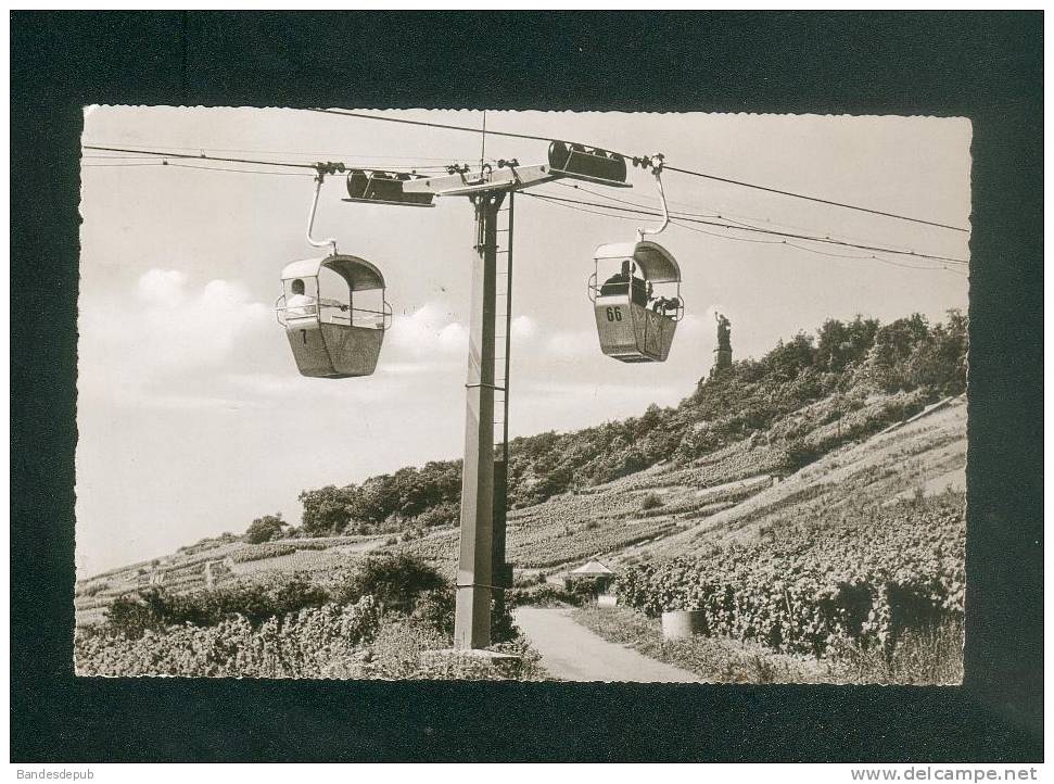 CPSM - Rudesheim A. Rhein - Seilbahn Mit Niederwalddenkmal ( Télécabine SCHÖNING & Co) - Rüdesheim A. Rh.