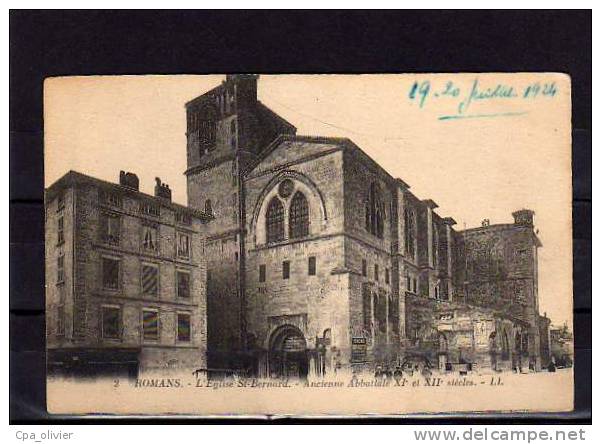 26 ROMANS Eglise St Barnard, Ancienne Abbatiale, XIème Et XIIème, Ed LL 2, 1924 - Romans Sur Isere