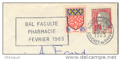 1965 France 13 Marseille  Pharmacie  Pharmacy  Farmacia  Sur Lettre éntiere - Pharmazie