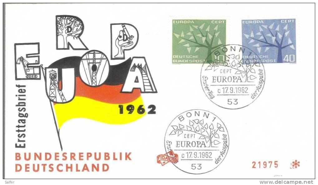 FDC - 1962 DEUTSCHLAND BUND - 1962