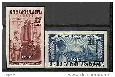 ROMANIA - TECHNIQUES INDUSTRIELLE Et AGRICOLE  - Yvert 1140/1141 - IMPERFORATE  - MINT (LH) - Unused Stamps