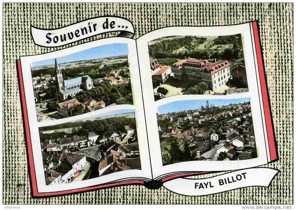 CPM 52 :  FAYL  BILLOT   " Souvenir "  Multi Vues       A VOIR !!!! - Fayl-Billot