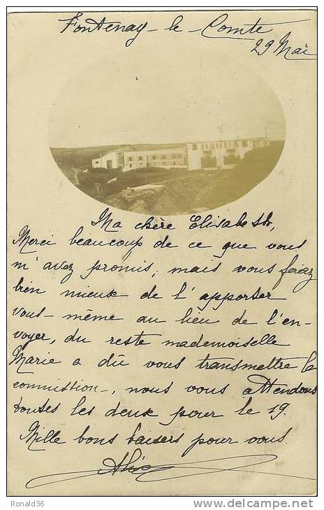 Cpp 85 FONTENAY LE COMTE ( Cp Photo) Adr à Melle LANDREAU. LES HERBIERS 85 ( Habitation Batiment ) - Fontenay Le Comte