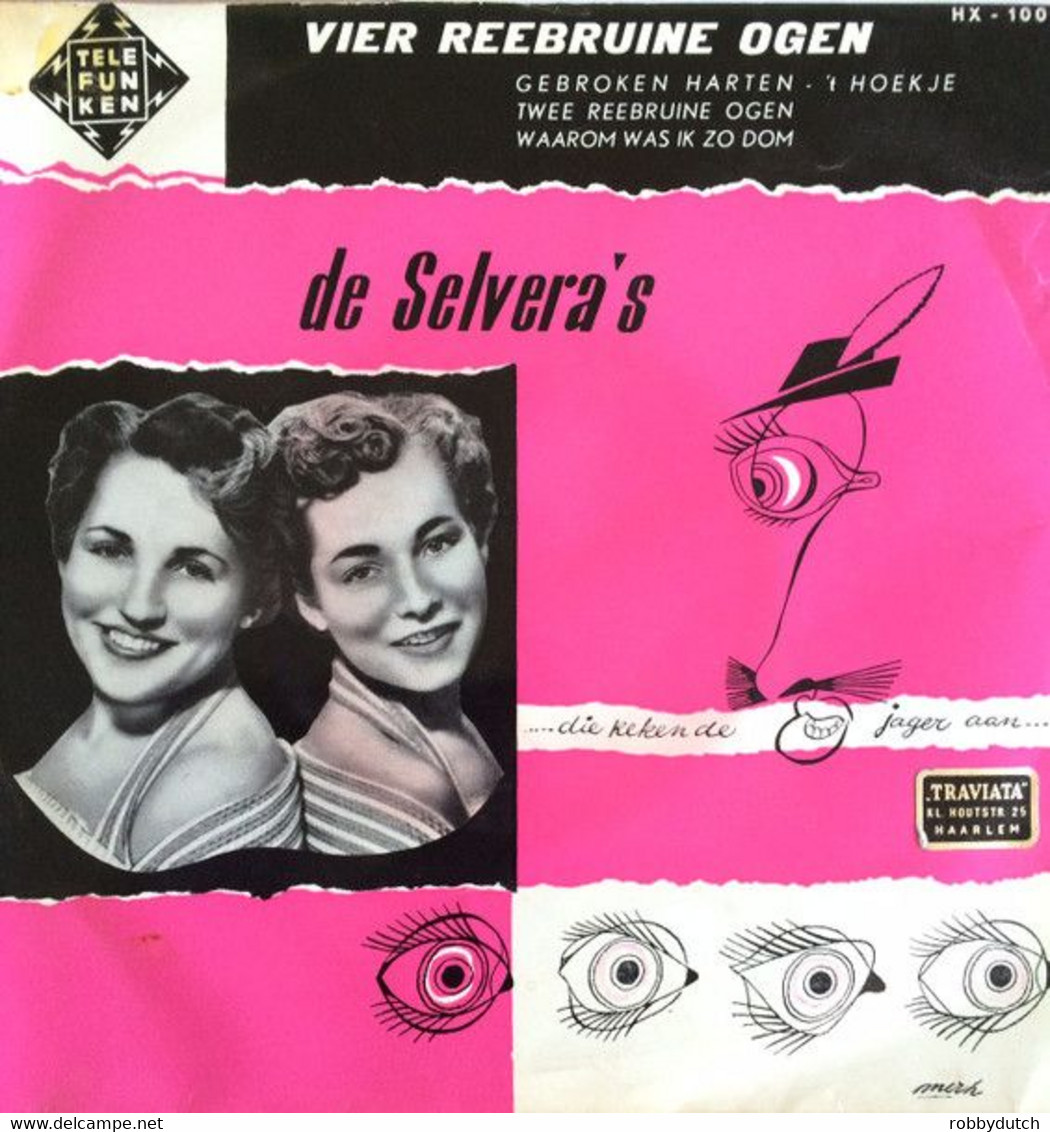 * 7" EP * DE SELVERA'S - VIER REEBRUINE OGEN (Holland 1956 Ex-!!!) - Other - Dutch Music