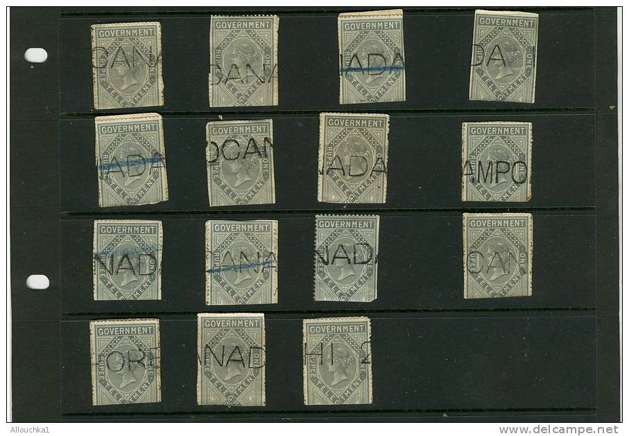 TIMBRES STAMPS FISCAUX UTILISES EN GRANDE BRETAGNE & COLONIES ANGLAISES DIVERSE OBLITERATIONS / RESTES SUR LEUR SUPPORT - Revenue Stamps