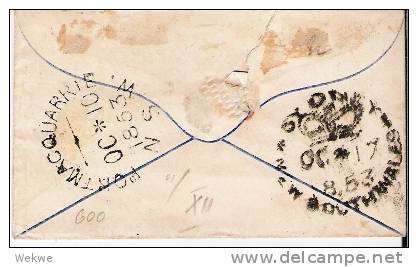 NSW096/ Port Macquarie 1853, Vollrandige Marke (Brief, Cover, Letter, Lettre) - Storia Postale