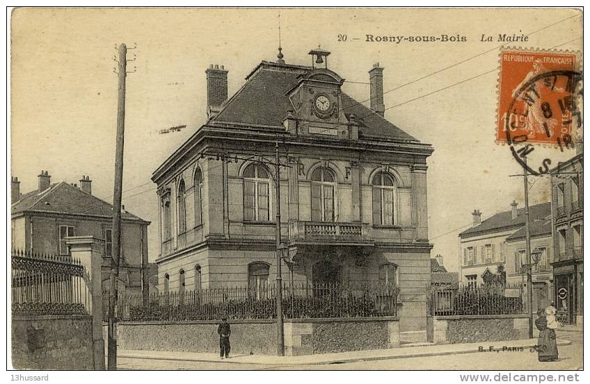 Carte Postale Ancienne Rosny Sous Bois - La Mairie - Hôtel De Ville - Rosny Sous Bois