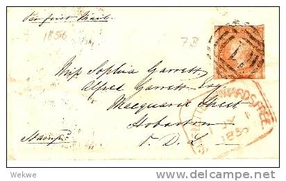 VIC153 / Shipletter 1856 Melbourne-Hobart (7 B) - Storia Postale