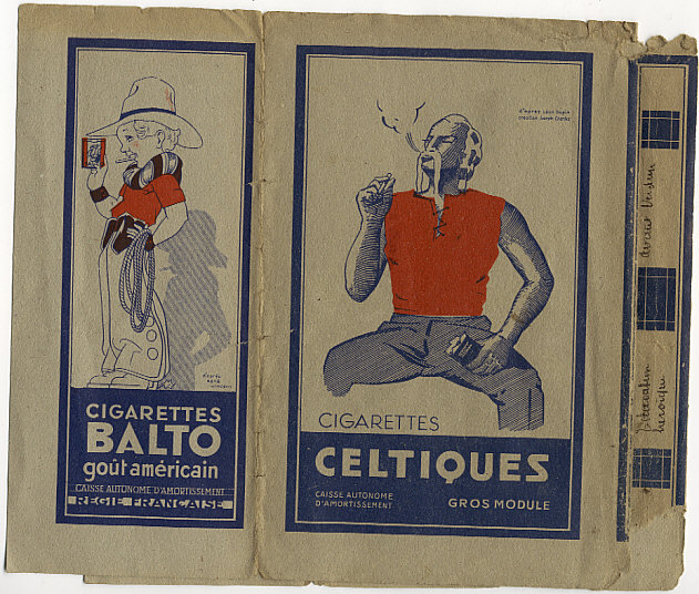 COUVERTURE PROTEGE LIVRE AVEC PUB SUR LES CIGARETTES CELTIQUES/ANIC/BALTO/WEEK END - Book Covers