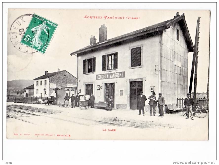 CPA----88---- CORCIEUX----VANEMONT----GARE----RAILS - Corcieux