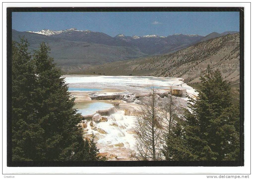 River Scene,Mammoth Hot Springs,AR / Arkansas .Stamp Removed - Hot Springs