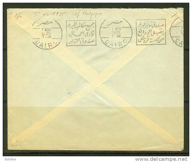 Egypte  -  Lettre De 1935  -  Expédié Vers La Belgique - Avec Cachet Mécanique - Cartas & Documentos