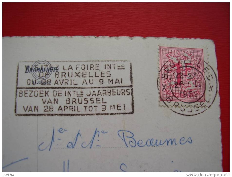 1962 - Visitez La Foire Internationale De Bruxelles Du 28 Avril Au 9 Mai - Flamme Bilingue - Targhette