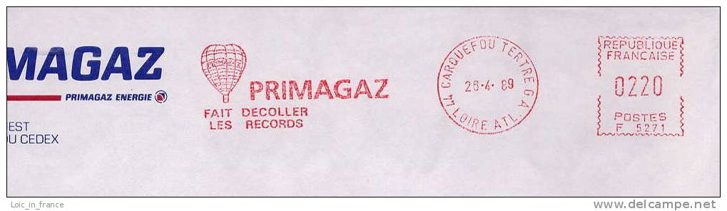 Montgolfier Gas Meter Stamp On Cover 20602 - Luchtballons