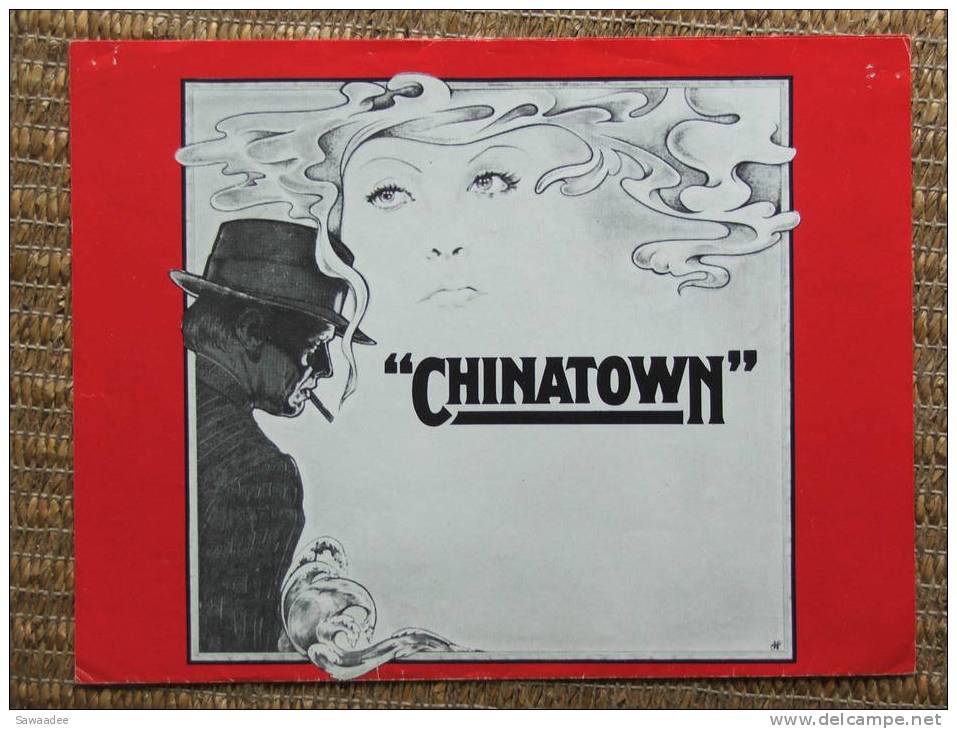 PLAQUETTE - FILM - CHINATOWN - ROMAN POLANSKI - POLICIER - Cinema Advertisement