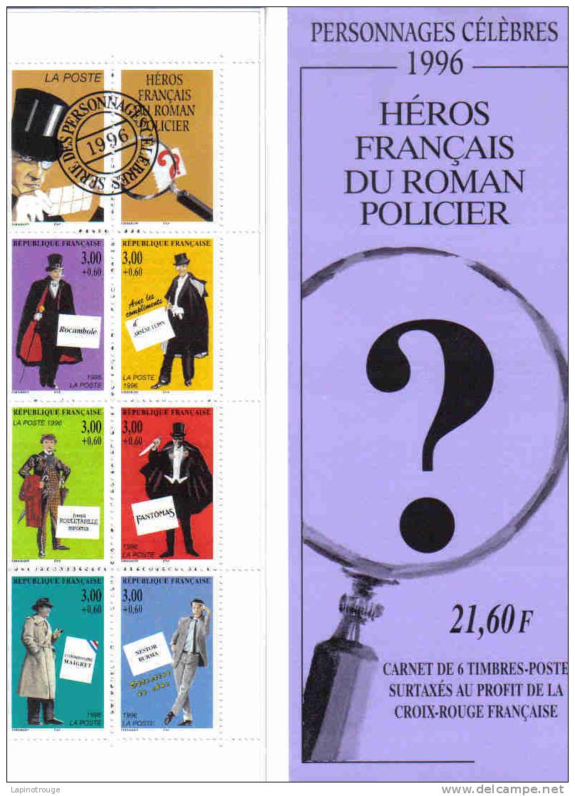 Carnet Héros Français Du Roman Policier 1996 - Personajes