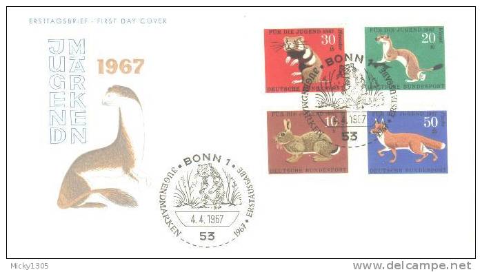 Germany - Mi-Nr 529/532 FDC (q097)- - 1961-1970