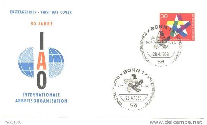 Germany - Mi-Nr 582 FDC (q116)- - 1961-1970