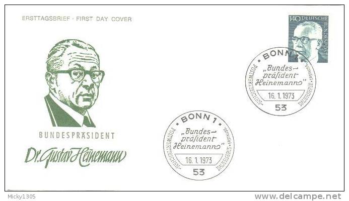 Germany - Mi-Nr 729 FDC (q161)- - 1971-1980