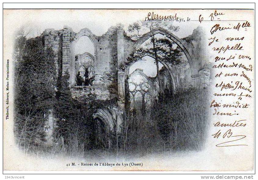 C 3331 - DAMMARIE LES LYS - Ruines De L'Abbaye Du Lys - Belle CPA De 1904 - - Dammarie Les Lys