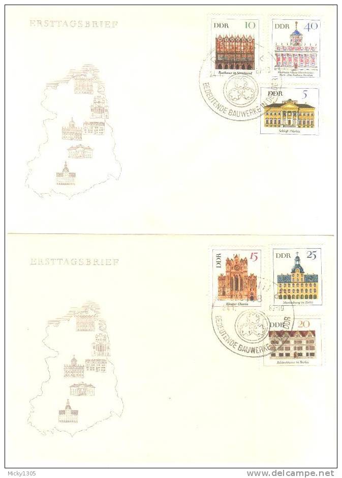 DDR / GDR - Mi-Nr 1245/1250 FDC (q234)- - 1950-1970