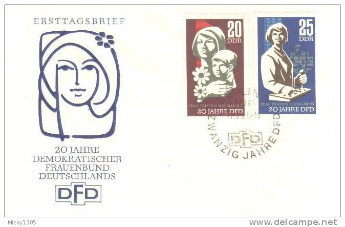 DDR / GDR - Mi-Nr 1256/1257 FDC (q237)- - 1950-1970