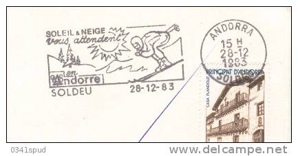 1983 Andorre Soldeu  Ski - Maschinenstempel (EMA)