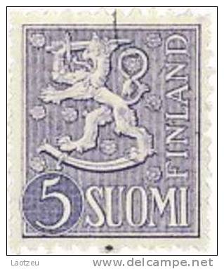 Finlande  411 (1954). - 5 M. Armoiries - Gebraucht