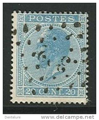 BELGIQUE 18 OBL - 1865-1866 Profiel Links