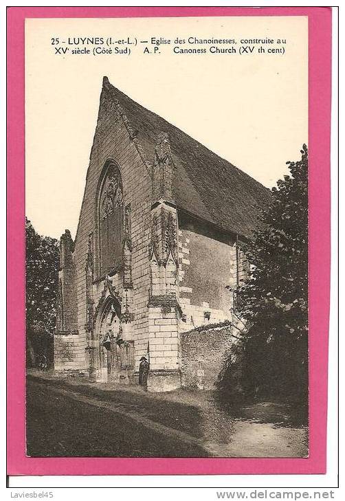 Dept 37 - LUYNES . N° 25 - EGLISE DES CHANOINESSES . A.Papeghin Paris/Tours - Luynes