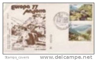 ANDORRA FDC MICHEL 107/08 €3.50 EUROPA 1977 - Covers & Documents