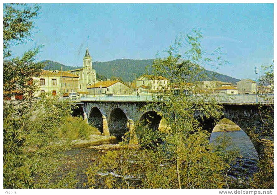 Carte Postale 30. Besseges Et Le Pont Su La Cèze Trés Beau Plan - Bessèges