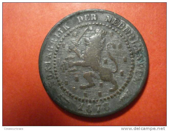 9244  NETHERLANDS HOLANDA HOLLAND   1 CENT       AÑO / YEAR  1878   BC / FINE - 1849-1890 : Willem III