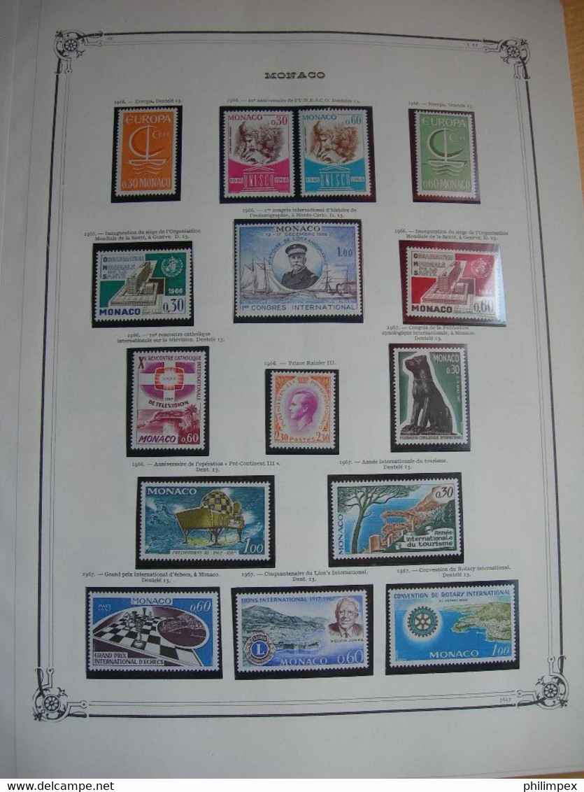 MONACO, COLLECTION ON ALBUM PAGES, USED / UNUSED, HIGH CATALOG VALUE!