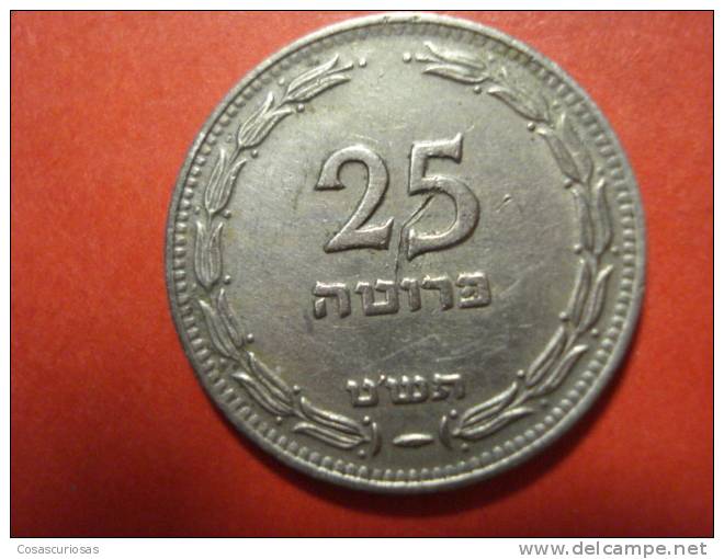 9918 ISRAEL  25 PRUTH      AÑO / YEAR   1949  NOT PEARL    BC+/ FINE+ - Israel