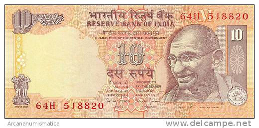 INDIA  10  RUPIAS  2.007 KM#¿89?  PLANCHA/UNC/SC   DL-6336 - Indien