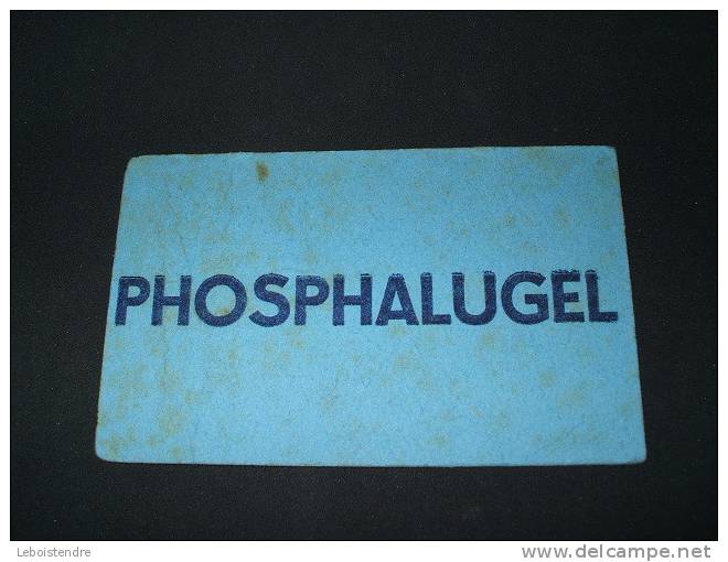 BUVARD :PETIT BUVARD BLEU PHOSPHALUGEL / TAILLE :10.5CM X6.5CM - Drogerie & Apotheke