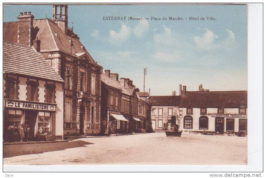 51.107/  ESTERNAY - Place Du Marché - Hôtel De Ville - Esternay